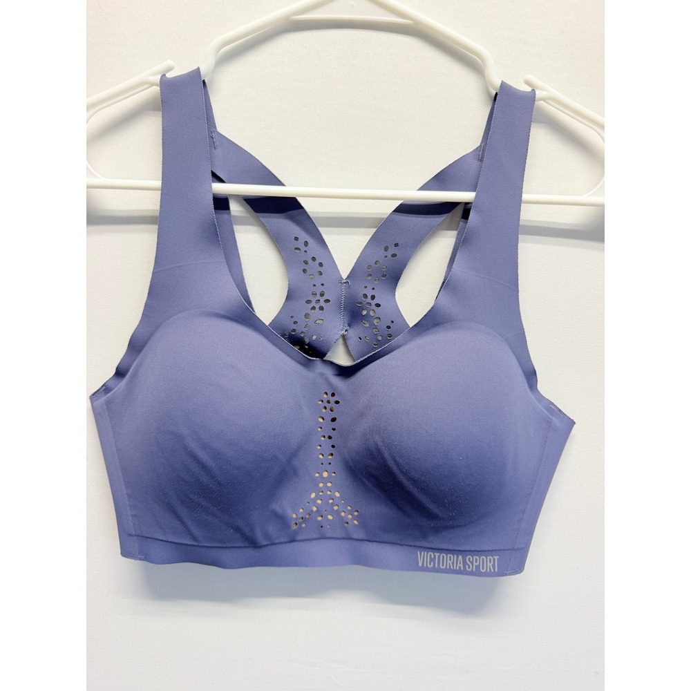Victoria Sport Angel Max Laser Cut Sports Bra Dusty Blue 34C High Impact